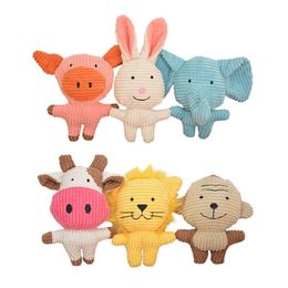 Dog Toys & Chews Funny Cute Corduroy Toys Squeak Pet Cow Rabbit Animal Dog Chew Squeaky Whistling Invoed Squirrel Toy Drop Delivery Ho Dhlmq