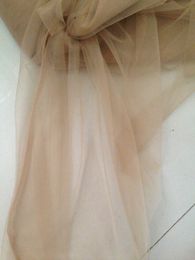 Fabric skin nude 160cm width 2meterlot super soft mesh tulle sheer for DIY wedding dress veil curtain petticoat tutu decoration 230419