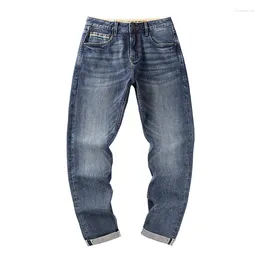 Men's Jeans Vintage Wash To Do Old Red Men Spring And Autumn Pure Cotton Trend Casual Small Straight Trousers
