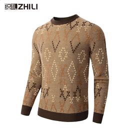 Men's Sweaters Casual Crewneck Cable Knit Thermal Pullover Sweater 231118