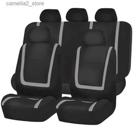 Car Seat Covers AUTOPLUS Car Seat Cover Universal Auto Flat Stretch Fabric Set Front Standard Automobile Interior Protector Products Accessories Q231120