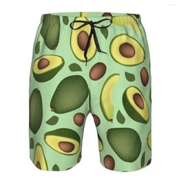 Men's Shorts Summer Beach Swimsuit Quick-drying Swimwear Ripe Avocado Men Breathable Sexy Male