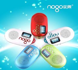 Super Mini Nogo Q12 SpeakerPortable travelling MP3 Speaker Support TF card MP3 PlayerFM RadioLCD Calendar and Alarm Clock outdo1090819