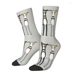 Men's Socks Cute Greyhound Sighthound Dog Dress Mens Womens Warm Fashion Novelty Whippet Puppy Crew