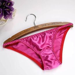 Women's Panties 3pcs/lot underwear 100% mulberry silk low waist briefs pure silk women's underwear T pants breathable silky Moisturising 230420