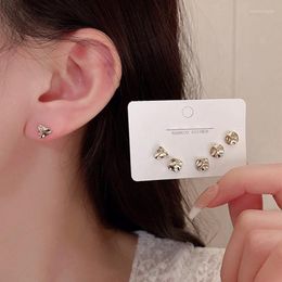 Stud Earrings VSnow Minimalist Gold Colour Irregular Geometric Earings For Women Temperament Triangle Circle Metal Jewellery