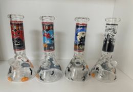 Smoking Pipes Aeecssories Glass Hookahs Bongs Classic style cartoon printed glass hookah bottle