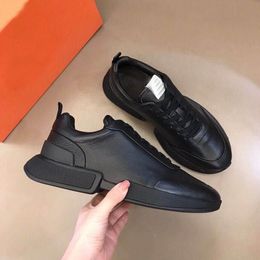 With Box Bouncing Men sneaker Plain Leather thick sole man sneakers Calfskin Leather Trainers High Quality Brands Skateboard Outdoor Comfort Footwear TRAINERS