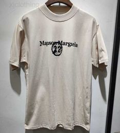 Maison T-shirt da uomo Moda estiva Margiela Uomo Donna Designer T-shirt Maglie a manica lunga S Lettera Magliette in cotone Abbigliamento Polo Abiti corti 146WJ7