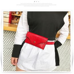 Waist Bags Crocodile Pattern Fanny Pack Lady 2023 Fashion Women PU Leather Belt Bag Mini Packs Small