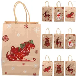 Take Out Containers 10 Pcs Toy Gift Bags Handles Storage Party Candy Tote Wrapping Presents Big Small Christmas Large