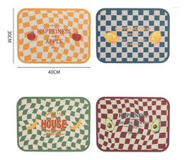 Table Mats 4pcs Rectangle Mat PU Leather Coasters Waterproof And High Temperature Resistant Wine Kitchen Placemats For