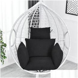 Cushion/Decorative Pillow Hanging Basket Chair Cushion Swing Seat Removable Thicken Egg Hammock Cradle Outdoor Back Dtt88 201009 Drop Dhy1T