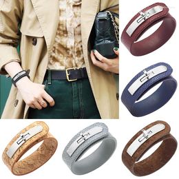 Charm Bracelets 1pc Unisex Personality Creativity Fashion Design Leather Bracelet Wristband Accessories Minority Simply