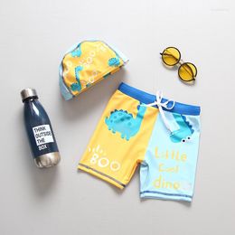 Men's Swimwear 2023 Sport Beach Kids Swimsuits Summer Boy Swim Shorts Cap 2 PCS Children Outdoor Letter Baby Bathing Clothes