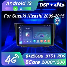 Android 12 Car DVD Radio Stereo for Suzuki Kizashi 2009-2015 Multimedia Player GPS Navigation CarPlay RDS 2Din Head Unit