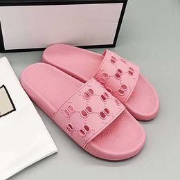 Designer Sandalen Italien Hausschuhe Paris New Rubber Slides Floral Brocade Damen Herren Slipper Flat Bottoms Flip Flops Damenmode