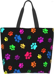 Storage Bags Multicolor Large Tote Bag Reusable Grocery Waterproof Shopping Handbag With Inner Pocket For Travel Work Beach Gym