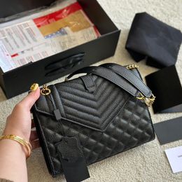 Luxury Women's Shoulder Bag Designer Bag Women's Caviar Bag Shoulder Bag Handbag Classic Diagonal Stripe Quilted Chain Double Layer Flip Plate Medium Crossbody 01