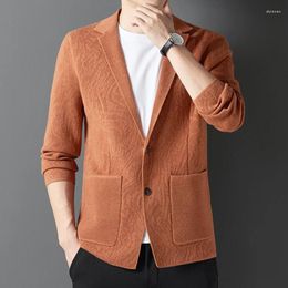 Men's Sweaters Autumn And Winter Luxury Quality Thick Suit Wool Knit Cardigan Korean High-End Designer Sweater Coat