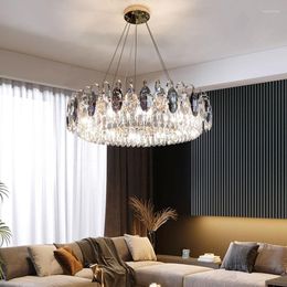 Chandeliers Post-Modern Crystal Ceiling Chandelier Nordic Creative Simple Electroplating Living Room Pendent Lamp Applicable Bedroom Lamps