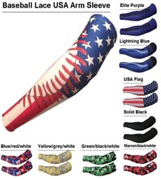 2017 BASEBALL LACE USA AMERICAN FLAG Arm Sleeve012345690273007433554