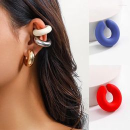 Backs Earrings 1PCS Simple C-shape Fake Piercing Ear Clip CCB Temperament Chunky For Men Women Gift Jewellery Accessories Pendientes