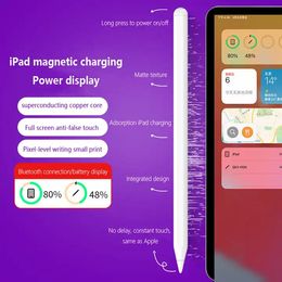 Wireless Charging Palm Rejection Active Capacitive Touch Stylus Pen Anti Mistake Magnetic for IPad Pencil 2 2nd Generation for iOS Pad Pro 3 4 5 Air 5 Mini 6