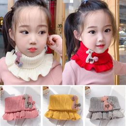 Scarves Baby Cartoon Giraffe Knit Scarfs Winter Windproof Children Shawl Fake Collar Warm Thick Scarf Flanged False Neck