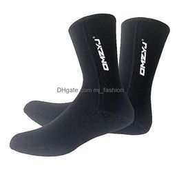 Fins & Gloves Fins Gloves 5Mm Neoprene Diving Socks Water Sport Snorkeling Surfing Non Slip Swimming Beach Warm Sock For Men Women 230 Dhqwf