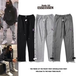 Designer High-Quality FOG Basketball Co-branded Breasted Pants Fashion Basketball Sports Loose Casual Side Can Open Breasted Men's & Women's Sweatpants