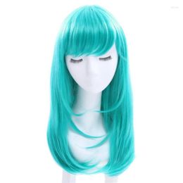 Party Supplies Anime Wig 65 Cm Green Curly Hair Synthetic Halloween Fancy Dress Heat-resistant Fiber Costume Free Hat