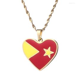 Pendant Necklaces Heart Map Tigray State Ethiopian African Jewellery