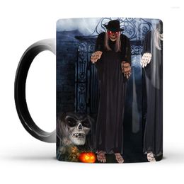 Mugs 1Pcs 301-400ml Magic Mug Coffee Halloween Colour Change Ceramic Cup Milk Tea Gift For Your Children Friends Kids