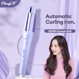 Curling Irons CkeyiN Automatic Hair Curler 32MM Auto Rotating Ceramic Hair Roller Professional Curling Iron Curling Wand Hair Waver 231120