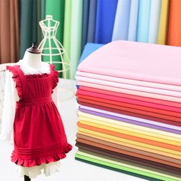 Fabric Solid Colour Simple 100% Cotton Poplin Fabric For Sewing Clothes Patchwork Supplies Home Textile By The Metre 230419