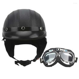 Motorcycle Helmets Helmet Safe Tool Motocross With UV Antifog Goggles For Bike Scooter Cruiser