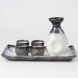 Hip Flasks Japanese Ceramic Sake Pot Cups Set Wine Bottle Liquor Flagon Whiskey Gifts Home Drinkware Botella Kitchen Supplies