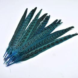 Other Event Party Supplies 20Pcslot Lake Blue Pheasant Tail Feathers for Crafts 1012inch DIY Dyed Natural Feathers Home Jewellery Party Wedding Decorations 231118