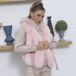 Women's Fur Faux Arrival Women Real Vest Coat Fashion Casual Warm Wholesale Winter Waistcoat Short Plus Size 231118