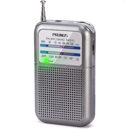 Radio PRUNUS FM AM MP3 Music Player Walkman Mini Handheld Dual Band Portable s receiver with Antenna for 2 AAA Battery 230420