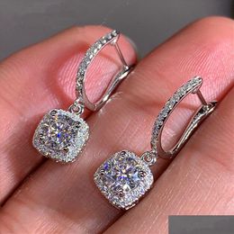 Dangle & Chandelier Square Earrings Brilliant Engagement Wedding Jewellery Elegant Female Dangle Earring Drop Delivery Jewellery Dhgarden Ot26G