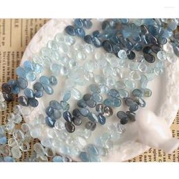 Loose Gemstones Aquamarine Pear/drop Faceted 6-10mm For DIY Jewellery Making Unique Cute Beads FPPJ Wholesale Nature Gemstone 22cm