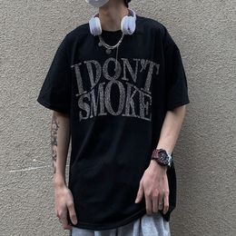 Women s T Shirt Women Oversized TShirt Dark I Don t Smoke Punk Harajuku Goth Tops Tees Summer Short Sleeve Vintage Female Clothing 230420