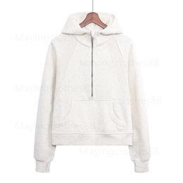 Scuba Lulu Scuba Hoodie Scubas Women Over Sized Hoodie Fleece Yoga Scuba Hooded Define Jacket Thickening Jackets Half Full Zipper Designer Hoodies Sweatshirt 81