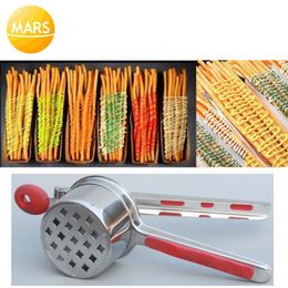 Fruit Vegetable Tools 20cm 30cm Long French Fries Maker Machine Hand Press Footlong Fries Cutter Manual Potato Chips Squeezer 230419