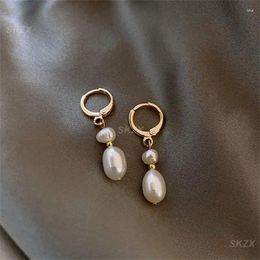 Dangle Earrings Advanced Sense Ear Ring Comfortable To Wear Mother-of-pearl Vintage Temperament Wild Drop Shape Pearl