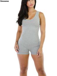 Women's Jumpsuits Rompers Womens Butt Lifting Yoga Shoort Jumpsuit Sexy Sleeveless Tank Top Bodycon Sport Rompers Textured Gym Bodysuit Solid Playsuits P230419