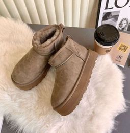 Womens slippers Tazz Chestnut Fur Slides Dheepskin Shearling slipper Tasman Classic Ultra Mini Platform Boots UGGsity Blend Winter Australia Booties YS6