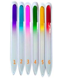 9CM Glass Nail Files Durable Crystal File Nail Buffer Nail Care 6 candy Colours D8961962316
